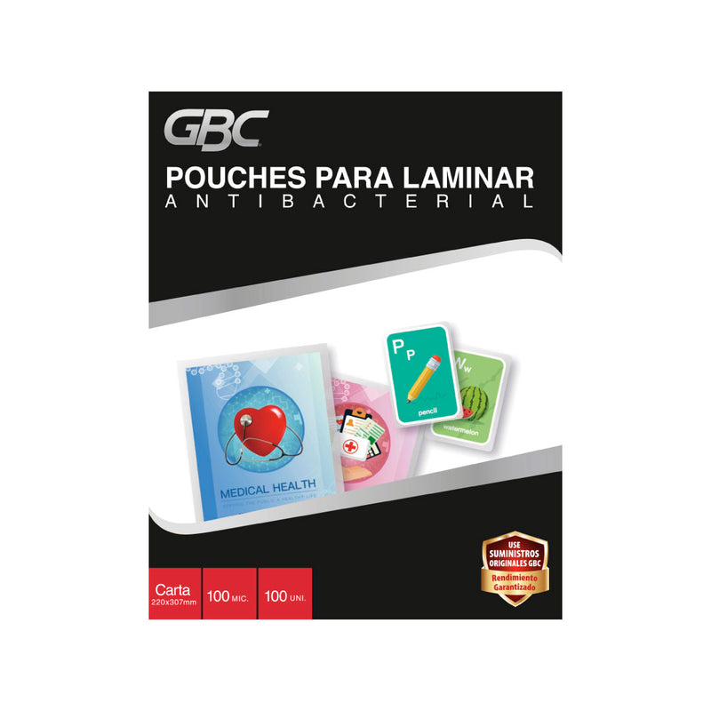 Caja Pouche Antibacterial GBC Carta 4MIL (229x292 mm)